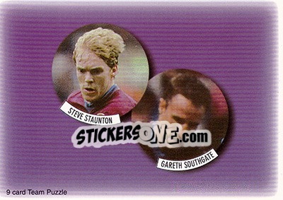 Sticker Savo Milosevic / Ian Taylor / Mark Draper - Aston Villa Fans' Selection 1998 - Futera