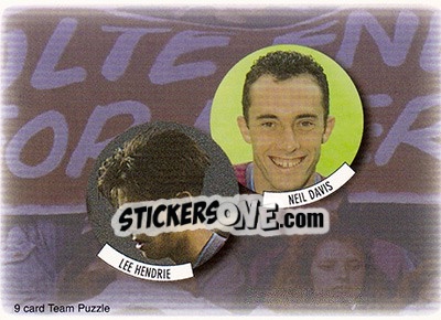 Sticker Mark Bosnich / Alan Wright / Fernando Nelson - Aston Villa Fans' Selection 1998 - Futera