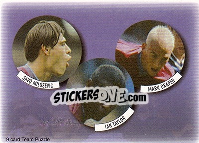 Sticker Lee Hiendrie / Neil Davis - Aston Villa Fans' Selection 1998 - Futera