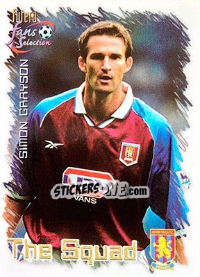 Sticker Simon Grayson - Aston Villa Fans' Selection 1999 - Futera