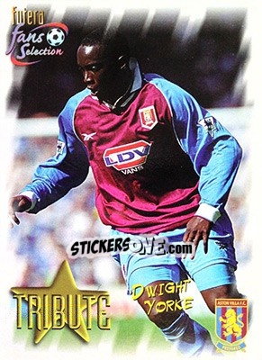 Sticker Dwight Yorke - Aston Villa Fans' Selection 1999 - Futera