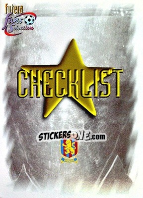 Sticker Checklist - Aston Villa Fans' Selection 1999 n. 99 - Futera