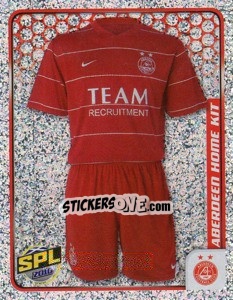 Cromo Aberdeen Home Kit - Scottish Premier League 2009-2010 - Panini