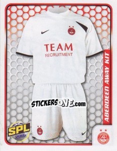 Cromo Aberdeen Away Kit - Scottish Premier League 2009-2010 - Panini