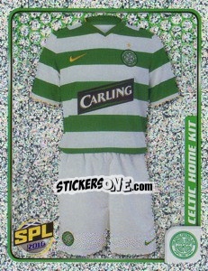 Sticker Celtic Home Kit - Scottish Premier League 2009-2010 - Panini