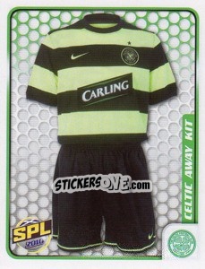 Sticker Celtic Away Kit - Scottish Premier League 2009-2010 - Panini
