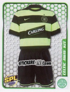 Sticker Celtic Away Kit - Scottish Premier League 2009-2010 n. 42 - Panini
