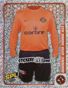 Cromo Dundee United Home Kit - Scottish Premier League 2009-2010 - Panini