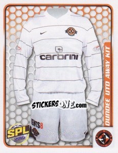 Cromo Dundee United Away Kit - Scottish Premier League 2009-2010 - Panini
