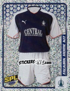 Cromo Falkirk Home Kit - Scottish Premier League 2009-2010 - Panini
