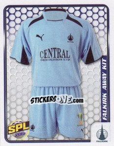 Sticker Falkirk Away Kit - Scottish Premier League 2009-2010 n. 128 - Panini