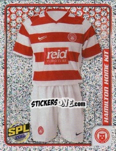 Sticker Hamilton Academical Home Kit - Scottish Premier League 2009-2010 n. 164 - Panini