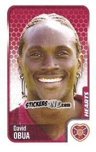 Cromo David Obua - Scottish Premier League 2009-2010 - Panini