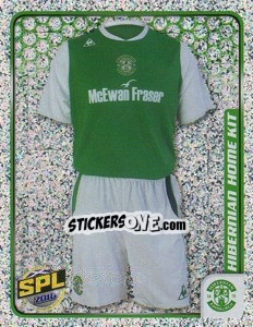 Sticker Hibernian Home Kit - Scottish Premier League 2009-2010 - Panini