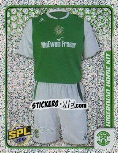 Sticker Hibernian Home Kit - Scottish Premier League 2009-2010 n. 250 - Panini