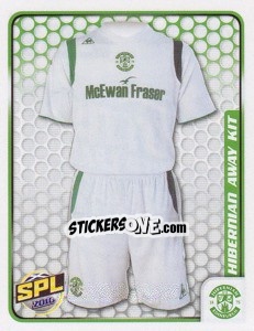 Sticker Hibernian Away Kit - Scottish Premier League 2009-2010 - Panini