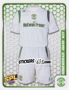 Cromo Hibernian Away Kit - Scottish Premier League 2009-2010 - Panini