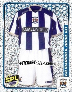 Sticker Kilmarnock Home Kit - Scottish Premier League 2009-2010 - Panini