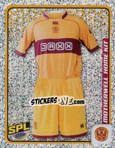 Sticker Motherwell Home Kit - Scottish Premier League 2009-2010 - Panini