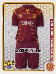 Sticker Motherwell Away Kit - Scottish Premier League 2009-2010 - Panini