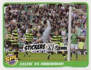 Cromo Celtic vs Hibernian - Scottish Premier League 2009-2010 - Panini