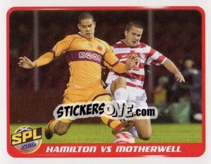 Sticker Hamilton Academical vs Motherwell - Scottish Premier League 2009-2010 n. 364 - Panini