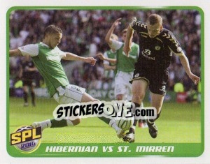 Cromo Hibernian vs ST Mirren - Scottish Premier League 2009-2010 - Panini