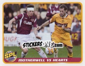 Cromo Motherwell vs Heart of Midtothian - Scottish Premier League 2009-2010 - Panini