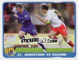 Cromo ST Johnstone vs Falkirk - Scottish Premier League 2009-2010 - Panini