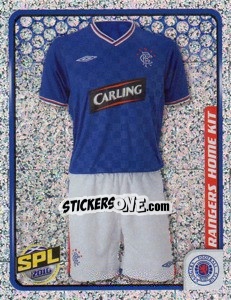 Cromo Rangers Home Kit - Scottish Premier League 2009-2010 - Panini
