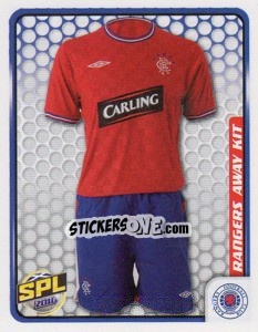 Cromo Rangers Away Kit - Scottish Premier League 2009-2010 n. 374 - Panini