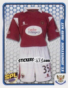Cromo ST Johnstone Away Kit - Scottish Premier League 2009-2010 - Panini