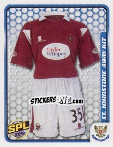 Sticker ST Johnstone Away Kit - Scottish Premier League 2009-2010 n. 411 - Panini