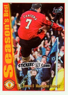 Sticker Everton 0 - Manchester United 2 - Manchester United Fans' Selection 1997-1998 - Futera