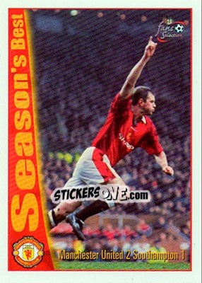 Sticker Manchester United 2 - Southampton 1 - Manchester United Fans' Selection 1997-1998 n. 43 - Futera