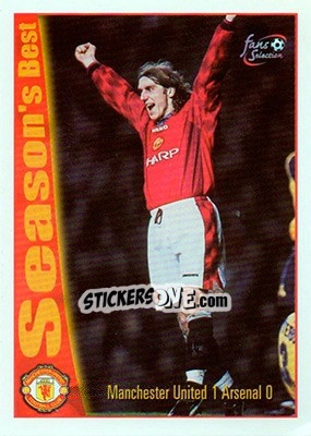 Cromo Manchester United 1 - Arsenal 0 - Manchester United Fans' Selection 1997-1998 - Futera