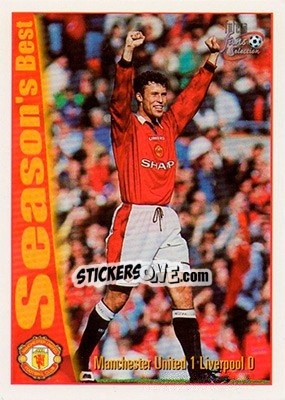 Sticker Manchester United 1 - Liverpool 0 - Manchester United Fans' Selection 1997-1998 - Futera