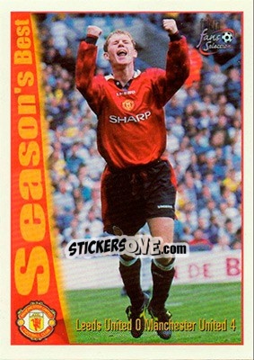Sticker Leeds United 0 - Manchester United 4 - Manchester United Fans' Selection 1997-1998 - Futera