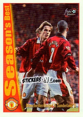 Sticker Manchester United 5 - Sunderland 0 - Manchester United Fans' Selection 1997-1998 n. 52 - Futera