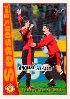 Sticker Fenerbahche 0 - Manchester United 2 - Manchester United Fans' Selection 1997-1998 - Futera