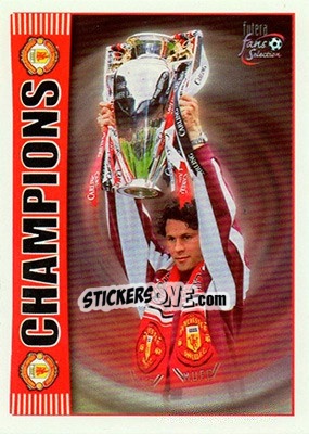 Sticker Champions (Ryan Giggs) - Manchester United Fans' Selection 1997-1998 n. 75 - Futera