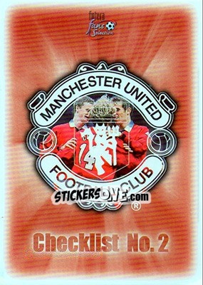 Cromo Checklist 2 - Manchester United Fans' Selection 1997-1998 - Futera