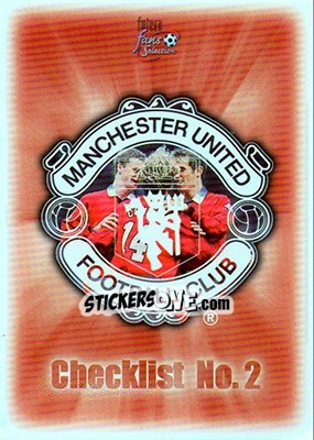 Sticker Checklist 2 - Manchester United Fans' Selection 1997-1998 n. 81 - Futera