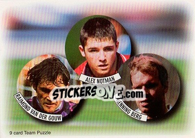 Sticker Raimond van der Gouw / Alex Notman / Henning Berg - Manchester United Fans' Selection 1997-1998 - Futera