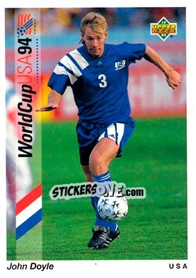 Sticker John Doyle - World Cup USA 1994. Preview English/Spanish - Upper Deck