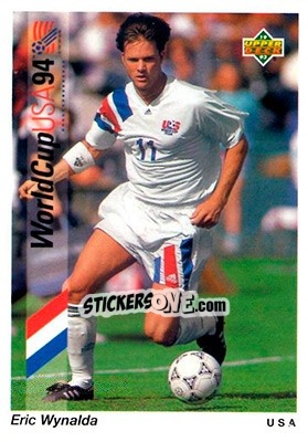 Sticker Eric Wynalda - World Cup USA 1994. Preview English/Spanish - Upper Deck