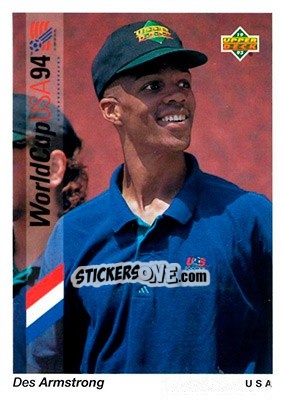 Sticker Des Armstrong - World Cup USA 1994. Preview English/Spanish - Upper Deck