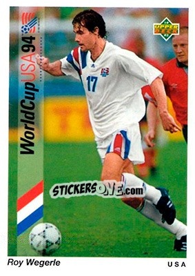 Sticker Roy Wegerle - World Cup USA 1994. Preview English/Spanish - Upper Deck