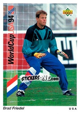 Sticker Brad Friedel - World Cup USA 1994. Preview English/Spanish - Upper Deck