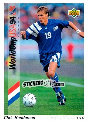 Sticker Chris Henderson - World Cup USA 1994. Preview English/Spanish - Upper Deck
